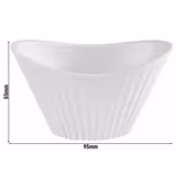 	(48 bucăți) Bol - MINI - Melamină - 70 ml - 95x55mm - Alb