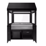 Houtskoolgrill TORONTO - 1510mm - houten front - zwart granieten werkblad - glazen hitteschild - 3 grillroosters