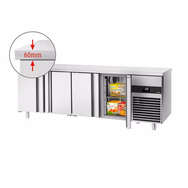 Tiefkühltisch PREMIUM - 2300x700mm - mit 4 Türen