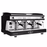 WEGA | Pegaso Plus – Machine à expresso à porte-filtre – 3 groupes – 5,3 kW – avec mousseurs à lait & eau chaude – Noir