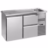 Bancada frigorífica PREMIUM PLUS - 1550x700mm - 1 porta & 2 gavetas