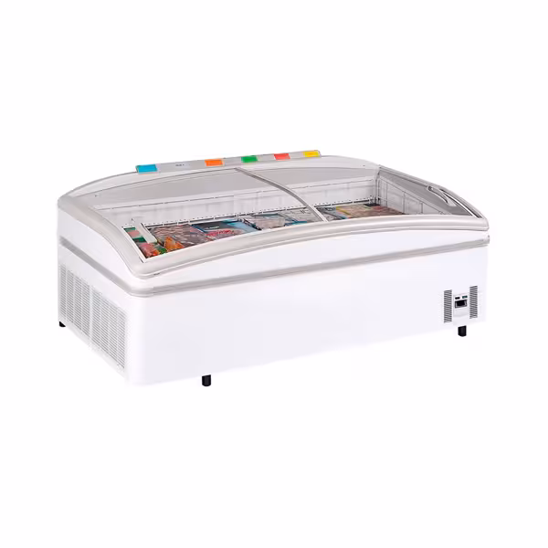 Soğutucu & Derin Dondurucu Ada - 1990x920mm - 470 Litre - Sürgülü Cam Kapak