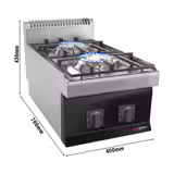 Commercial Gas Hob - 10 kW - 2 Burners