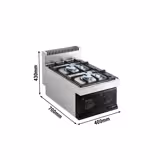 Gasherd - 10 kW - 2 Brenner