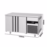 Bakkerij koelwerkbank PREMIUM - 1550x800mm - met 2 deuren