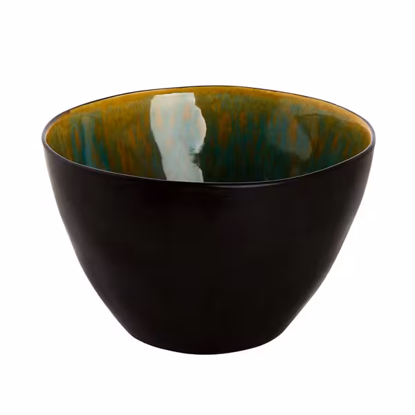 (6 szt.) Miseczka okrągła - Lotus - Ø 150mm - rund - Czarny/Turkusowy