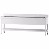 Chiuvetă cu cadru suport pentru oale 2,0 m - 1 cuvă lungime 180 x lăţime 50 x adâncime 38 cm