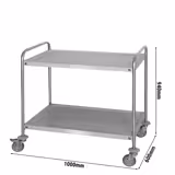 Serveringsvagn - 1 000x600 mm - 2 hyllplan