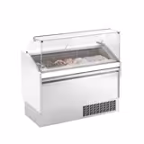 Eistheke LEVI - 1310mm - Statisch - für 7+7x 5 Liter Eisbehälter - Weiß