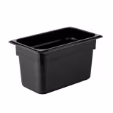 (6 pièces) Bac en Polycarbonate GN 1/3 - Noir - Hauteur : 150 mm