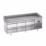 Banco pizza refrigerato PREMIUM PLUS - 1980x700mm - 6 cassetti - piano in granito