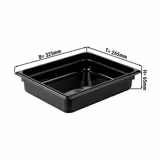Polycarbonate Gastronorm Container GN 1/2 – Black – Height: 65 mm