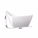 (6 قطع) سلطانية PURE - ميلامين - 0.14 l - مربّع - 90x90x40 mm - قابلة للتكديس - آمن لغسالة الصحون - أبيض