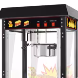 Profesjonalna Maszyna do popcornu - nablatowa - 1,50kW - 5kg/h - z 1 garnkiem - czarna