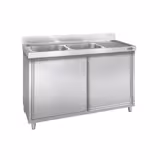 Unidade de pia PREMIUM - 1,4 m - 2 pias à esquerda C 40 x L 40 x P 25 cm
