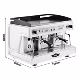 WEGA | Airy - Mașină de cafea cu filtru - 2 grupuri - 3,85 kW - cu 2 dispozitive de spumare a laptelui și apă fierbinte - Alb