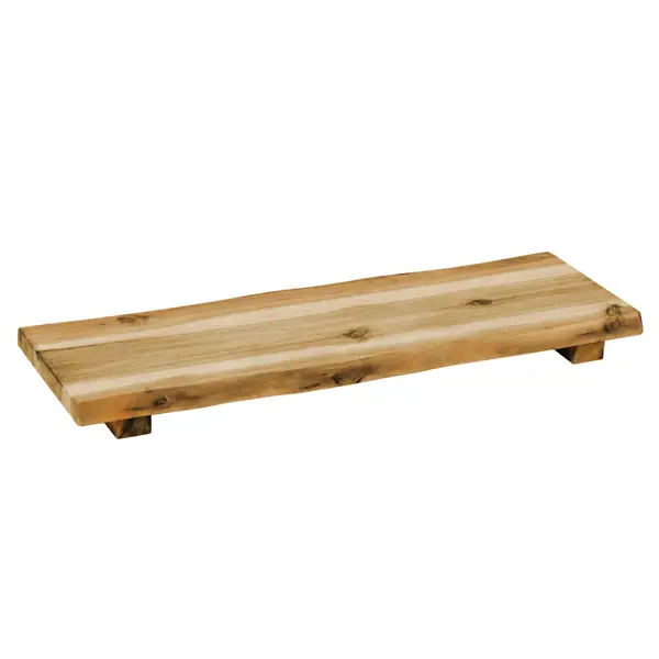 (4 Stück) Servierbrett mit Füßen - Akazienholz - 190x530x40mm