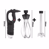Ipari botmixer cserélhető szárakkal 400 mm-es keverőszár és habverővel - 450 W - Fokozatmentesen állítható sebesség - max. 80 l-ig