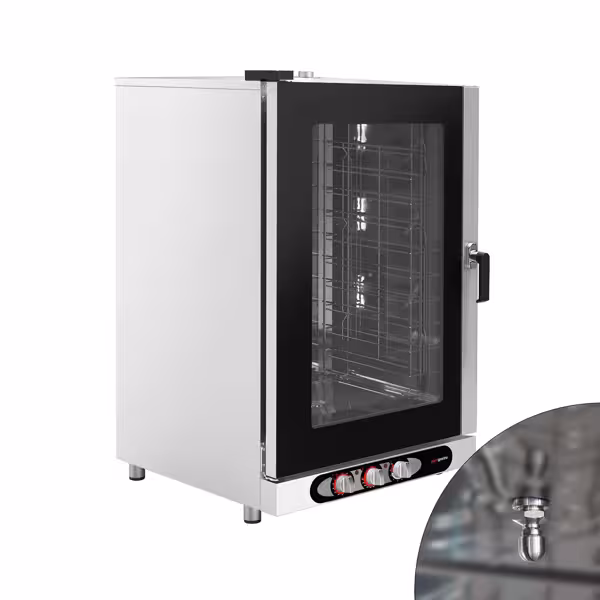 Electric Commercial Combi Oven - Manual Controls - 10x GN 1/1 or 10x EN 600x400