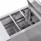 Saladette réfrigérée PREMIUM - 450mm - 102L - 1 porte - avec découpe pour 1x GN 1/1 & Couvercle inox