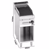 Griglia pietra lavica  a gas - 6,9 kW