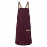 (6 pieces) KARLOWSKY | Urban Look Chef Bib Apron – Aubergine - Cross-Back - 700×850 mm
