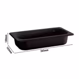 (6 pz) Bacinella GN in melamina GN 1/4 - ECO - nero - 1,9 L - Altezza: 100mm