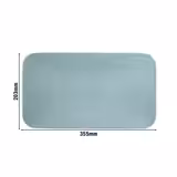 (2 pcs) SELTMANN WEIDEN | Rectangular Coupe Plate – Flat – Porcelain – 350×200 mm – Turquoise