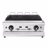 Gas watergrill - 10,4kW - 800mm - Gietijzeren rooster - Tafelmodel - 730mm diep - RVS