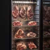Dry Aging Fleischreifeschrank - 595mm - 352 Liter - 1 rahmenlose Glastür - Schwarz