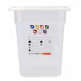 (6 Stück) CAMBRO | SafeTrak - Polypropylen-Behälter GN 1/3 - Milchig - Höhe: 200mm
