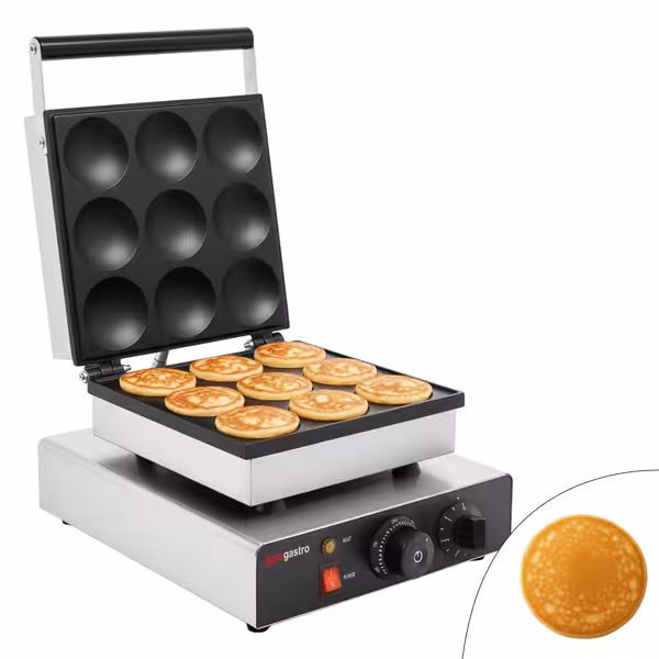 Waffeleisen - Einzeln - Manuell - 1,75 kW - Form: 9 American Pancakes