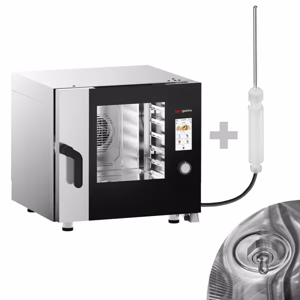 Elektrisch-Combisteamer - Touch - touchscreen - 5x GN 1/1 - incl. wassysteem & temperatuurvoeler