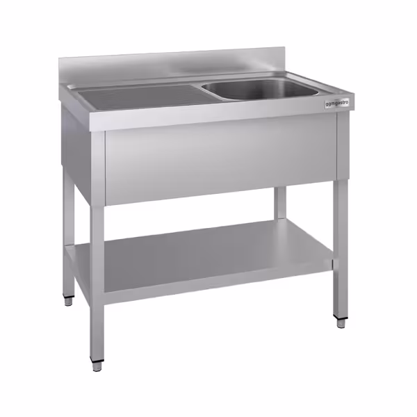 Sink unit ECO - 1000x600mm - with undershelf & 1 basin on the right