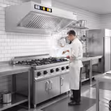 Hotă de perete cu motor - Lungime 1000 mm - adâncime 700 mm - cu regulator de turație, filtre labirint și iluminare LED