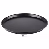 (6 st) Pizzaplåt - blåplåt/blått stål - Ø 500 mm - Höjd: 30 mm
