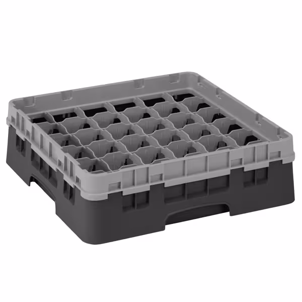 CAMBRO | CAMRACK® - Lasipesukori 1/1 - 36 lokeroa - 1 jatko-osalla - 500x500mm - Musta