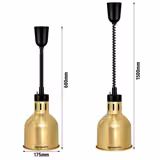 Buffet Infrared Heat Lamp - Retractable - Diameter 175mm - 275W - E27 - Pale Gold