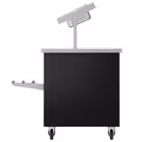 Carro para cubiertos y vajilla DANZIG - 700mm - con bandeja deslizante - negro