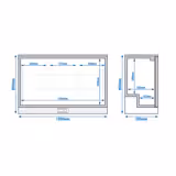 Barkühlschrank - 1350mm - 320 Liter - mit 3 Glasflügeltüren - Grau