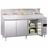 Voorbereidingstafel PREMIUM - 2020mm - 3 deuren - voor 10x GN 1/3