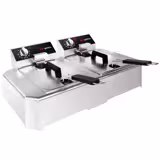Elektrikli Çiftli Fritöz - 5+5L - 7,5kW - Termostatik kontrollü