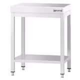 Edelstahl Arbeitstisch PREMIUM - 600x700mm - mit Grundboden