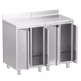 Commercial Work Cabinet - Coffee Machine Cabinet - 1400x600 mm – with 4 Hinged Doors & Upstand