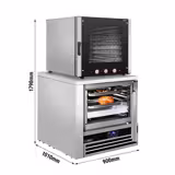 Padaria-Gás-Forno combinado - Manual - 6 GN 1/1 ou 6 EN 600x400 - incl. Congelador rápido 5 GN 1/1