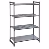 CAMBRO | Camshelving® Commercial Basics Base Shelving Unit - 4 Shelves - 718×610 mm - base (610mm depth, slotted & closed)