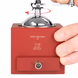 (6 Stück) PEUGEOT | LE MOULIN D'OLIVIER ROELLINGER - Pfeffer-/Gewürzmühle mit Kurbel - Chilirot - Höhe: 130mm