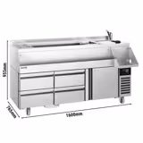 Cocktail Bar Station - 1600mm - 235 liter - 1 deur, 4 laden & 230V stopcontact