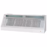 Wandafzuigkap RVS - 700mm diep - 2000mm - met motor - compleet - met standen snelheidsregelaar, 4 labyrintfilters en verlichting - 3400m³/u
