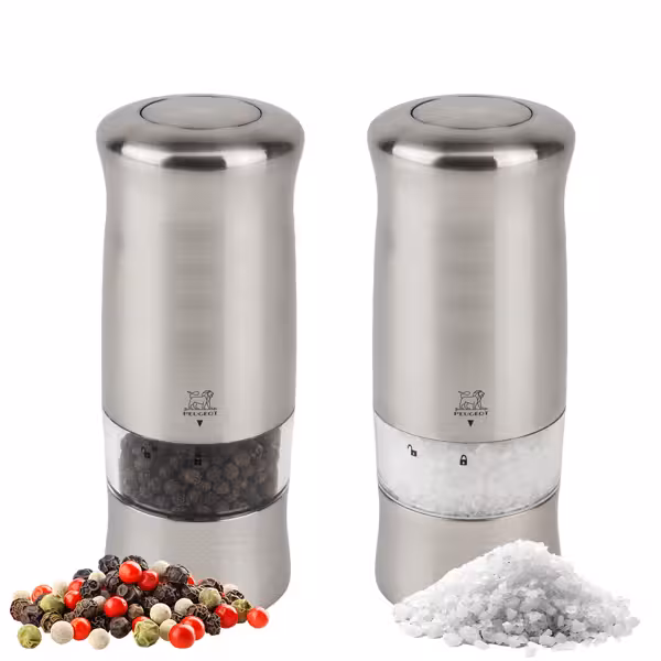 (6 pieces) PEUGEOT | ZELI - Salt & Pepper Mill - Electric - Height: 140mm